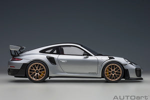 porsche 911 (991) GT2 weissach package, gt silver 1:18
