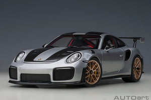 porsche 911 (991) GT2 weissach package, gt silver 1:18