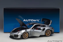 Indlæs billede til gallerivisning porsche 911 (991) GT2 weissach package, gt silver 1:18