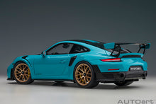 Indlæs billede til gallerivisning porsche 911 (991) GT2 weissach package, miami blue 1:18