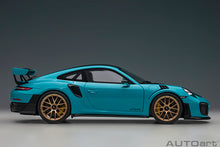 Indlæs billede til gallerivisning porsche 911 (991) GT2 weissach package, miami blue 1:18