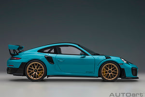 porsche 911 (991) GT2 weissach package, miami blue 1:18