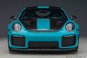 porsche 911 (991) GT2 weissach package, miami blue 1:18
