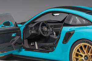 porsche 911 (991) GT2 weissach package, miami blue 1:18