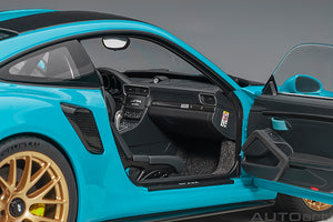 porsche 911 (991) GT2 weissach package, miami blue 1:18