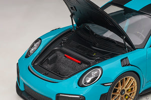 porsche 911 (991) GT2 weissach package, miami blue 1:18