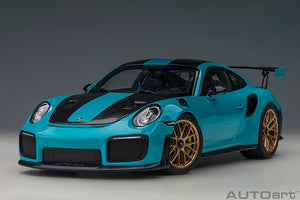 porsche 911 (991) GT2 weissach package, miami blue 1:18