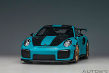 Indlæs billede til gallerivisning porsche 911 (991) GT2 weissach package, miami blue 1:18