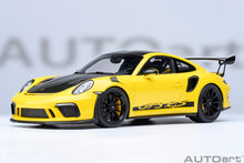 Indlæs billede til gallerivisning PORSCHE 911 991-2 GT3 RS COUPE WEISSACH PACKAGE 2017 RACING YELLOW 1:18