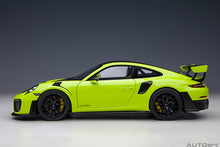 Indlæs billede til gallerivisning 1/18 Porsche 911 (991.2) GT2 Weissach Package, acid green 1:18