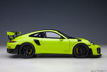 Indlæs billede til gallerivisning 1/18 Porsche 911 (991.2) GT2 Weissach Package, acid green 1:18