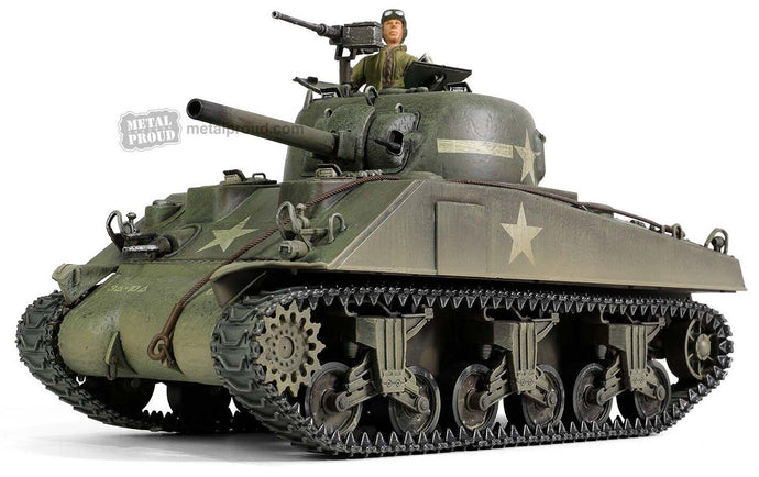 Sherman M4A3 (75) U.S. MEDIUM TANK VVSS SUSPENSION & 57° GLACIS DIRECT VISION SCOPE oliven grøn 1:32