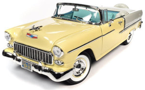 Chevrolet BEL AIR CONVERTIBLE 1955 lys gul/elfenben 1:18