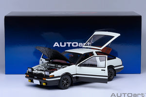 1/18 Toyota Sprinter Trueno (AE86) â€œProject Dâ€, white/black 1:18