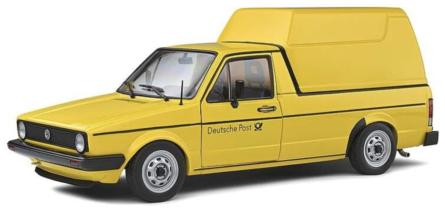 VW CADDY Mk.1 1982 GERMAN POST YELLOW 1:18