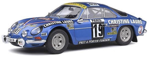 ALPINE A110 ALPINE 1600SC N 19 RALLY MONTECARLO 1976 M.MOUTON - F.CONCONI LIGHT BLUE 1:18