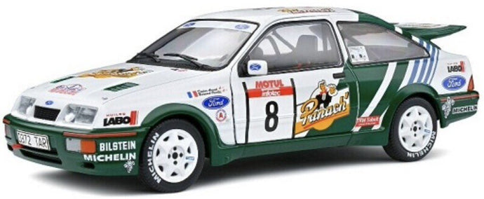 FORD ENGLAND SIERRA COSWORTH RS500 N 8 WINNER RALLY TOUR DE CORSE 1988 DIDIER AURIOL - BERNARD OCCELLI WHITE GREEN 1:18