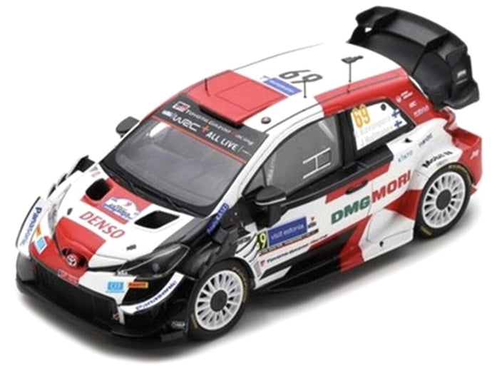 TOYOTA YARIS WRC TEAM TOYOTA GAZOO RACING WRT N 69 WINNER RALLY ESTONIA 2021 K.ROVANPERA - J.HALTTUNEN WHITE RED BLACK 1:43
