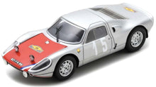 Indlæs billede til gallerivisning Porsche 904 GTS #15 BUCHET/FERRAND VAINQUEUR RALLYE DES ROUTES DU NORD 1966 sølv/rød 1:43