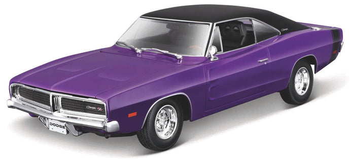 DODGE CHARGER R/T 1969 lilla/sort 1:18