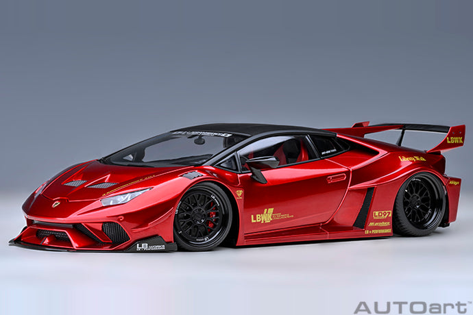 LAMBORGHINI HURACAN LIBERTY WALK LB SILHOUETTE WORKS GT 2018 HYPER RED 1:18