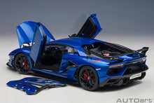 Indlæs billede til gallerivisning LAMBORGHINI AVENTADOR SVJ 2019 MET.BLUE 1:18
