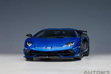 Indlæs billede til gallerivisning LAMBORGHINI AVENTADOR SVJ 2019 MET.BLUE 1:18