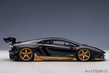 Indlæs billede til gallerivisning Liberty Walk Lamborghini Aventador, gloss black/gold accents 1:18
