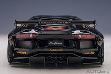 Indlæs billede til gallerivisning Liberty Walk Lamborghini Aventador, gloss black/gold accents 1:18