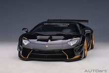 Indlæs billede til gallerivisning Liberty Walk Lamborghini Aventador, gloss black/gold accents 1:18