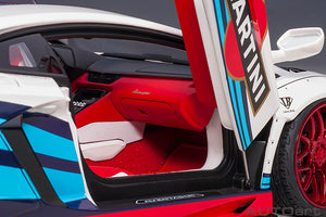 Liberty Walk Lamborghini Aventador *Martini*, white/red/blue 1:18