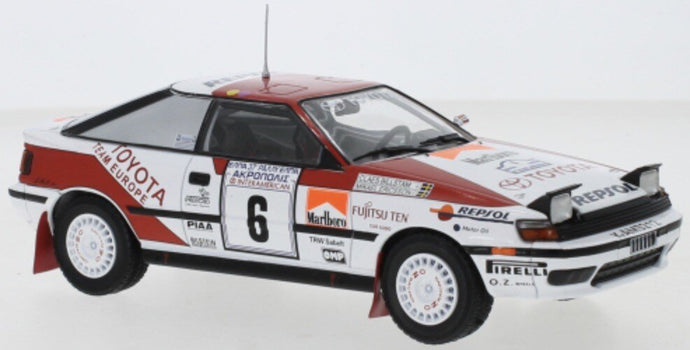 Toyota CELICA GT-FOUR #6 ERICSSON/BILLSTAM RALLY ACROPOLIS 1990 hvid/rød 1:24