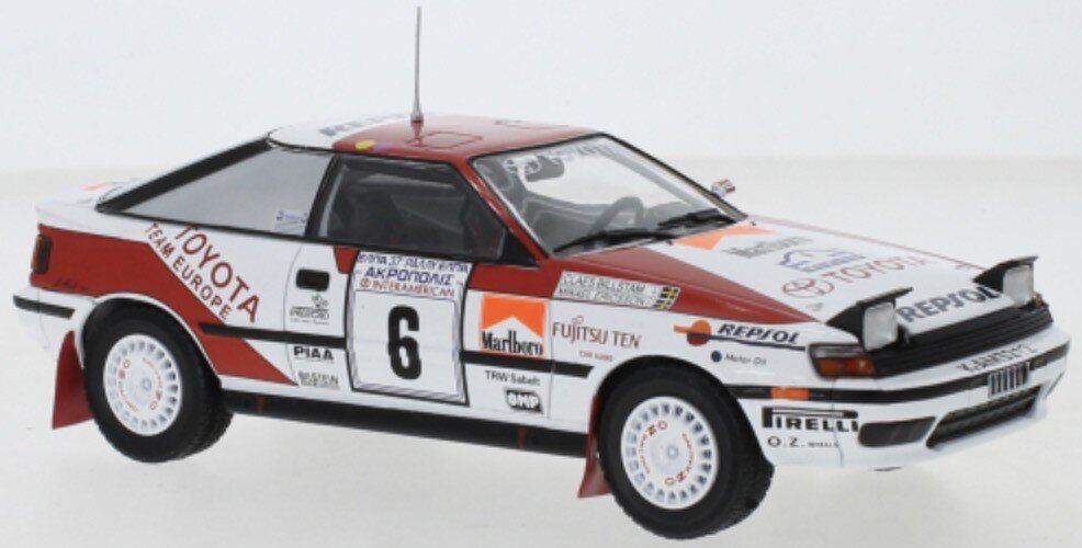 Toyota CELICA GT-FOUR #6 ERICSSON/BILLSTAM RALLY ACROPOLIS 1990 hvid/rød 1:24