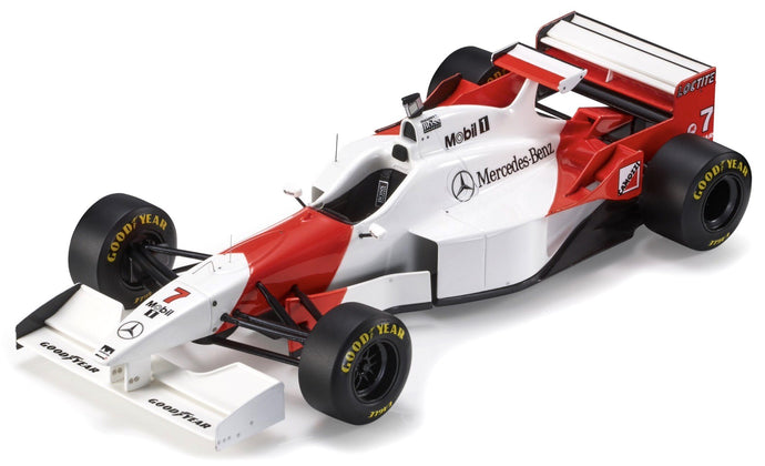McLAREN F1 MP4/11 3.0L V10 TEAM MERCEDES CENTRAL WING N 7 6th MONACO GP 1996 MIKA HAKKINEN WITH SHOWCASE RED WHITE 1:18