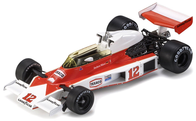 McLAREN F1 M23 FORD COSWORTH MARLBORO McLAREN TEAM N 12 SEASON 1976 JOCHEN MASS WITH SHOWCASE RED WHITE 1:18