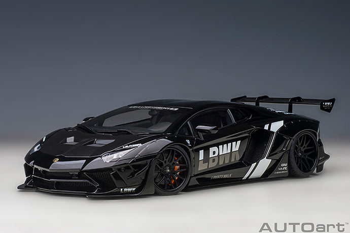 LAMBORGHINI AVENTADOR LIBERTY WALK 2017 BLACK 1:18