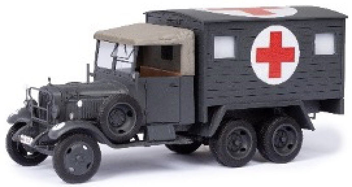 MERCEDES BENZ G3A SD.KFZ. TRUCK AMBULANCE MILITARY 3-ASSI - GERMAN ARMY WWII - 1935 MILITARY GREEN 1:43