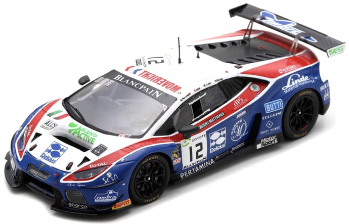 Lamborghini HURACAN GT3 #12 LING/FRASSINETI/MONTI/RIZZOLI 24H SPA 2018 blå/hvid/rød 1:43