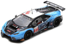 Indlæs billede til gallerivisning Lamborghini HURACAN GT3 #77 AMSTUTZ/MACHITSKI/ABRA/KUJALA 24H SPA 2018 blå/sort/sølv 1:43