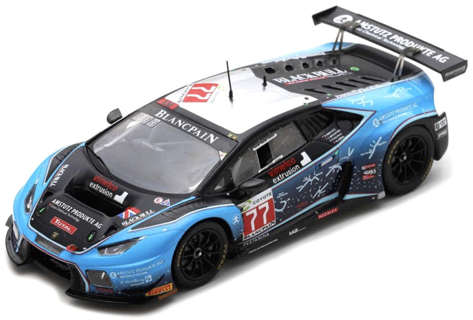 Lamborghini HURACAN GT3 #77 AMSTUTZ/MACHITSKI/ABRA/KUJALA 24H SPA 2018 blå/sort/sølv 1:43