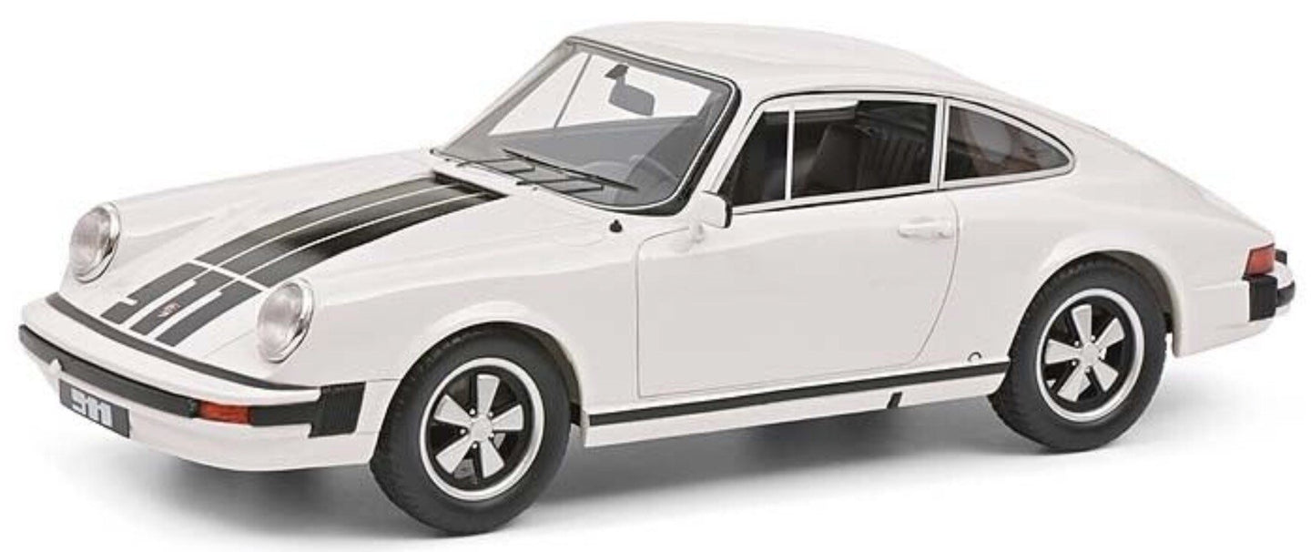 PORSCHE 911 COUPE 1977 WHITE BLACK 1:18