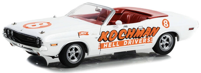 Dodge CHALLENGER CONVERTIBLE - KOCHMAN HELL DRIVERS 1970 hvid/orange 1:18