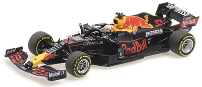 RED BULL F1 RB16B HONDA RA620H TEAM RED BULL RACING N 33 WINNER MEXICO GP WORLD CHAMPION 2021 MAX VERSTAPPEN MATT BLUE YELLOW RED 1:43