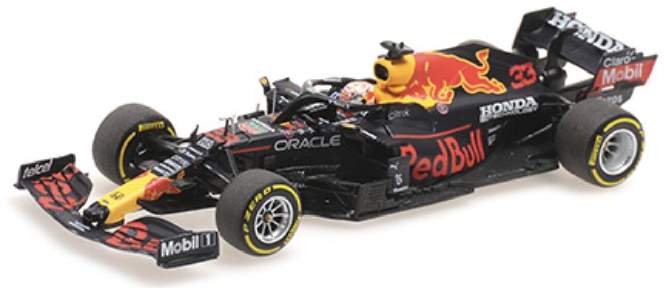 RED BULL F1 RB16B HONDA RA620H TEAM RED BULL RACING N 33 WINNER MEXICO GP WORLD CHAMPION 2021 MAX VERSTAPPEN MATT BLUE YELLOW RED 1:43