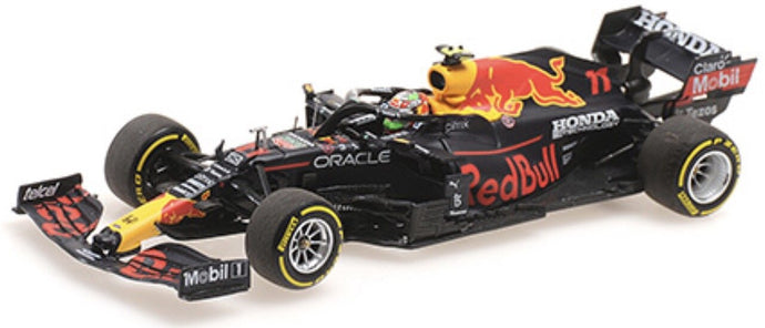 RED BULL F1 RB16B HONDA RA620H TEAM RED BULL RACING N 11 3rd MEXICO GP 2021 SERGIO PEREZ MATT BLUE YELLOW RED 1:43