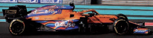 McLAREN F1 MCL35L TEAM MCLAREN N 3 ABU DHABI GP 2021 DANIEL RICCIARDO ORANGE LIGHT BLUE 1:43