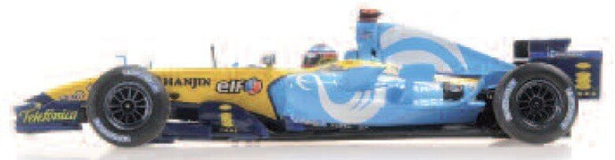 RENAULT F1 R25 TEAM RENAULT N 1 WORLD CHAMPION WINNER FRENCH GP 2005 FERNANDO ALONSO LIGHT BLUE YELLOW 1:18