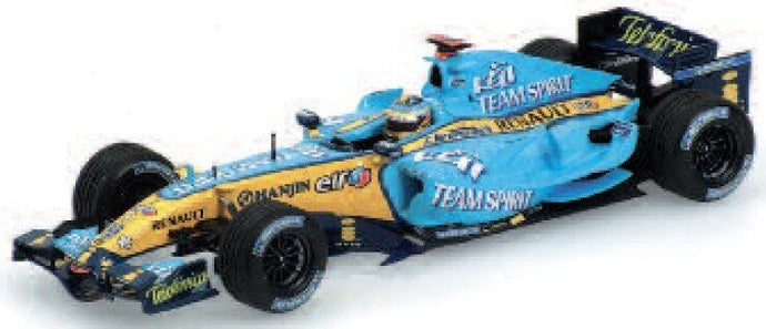 RENAULT F1 R26 TEAM RENAULT F1 N 1 WORLD CHAMPION 2nd BRAZIL GP FERNANDO ALONSO 2006 LIGHT BLUE YELLOW 1:18