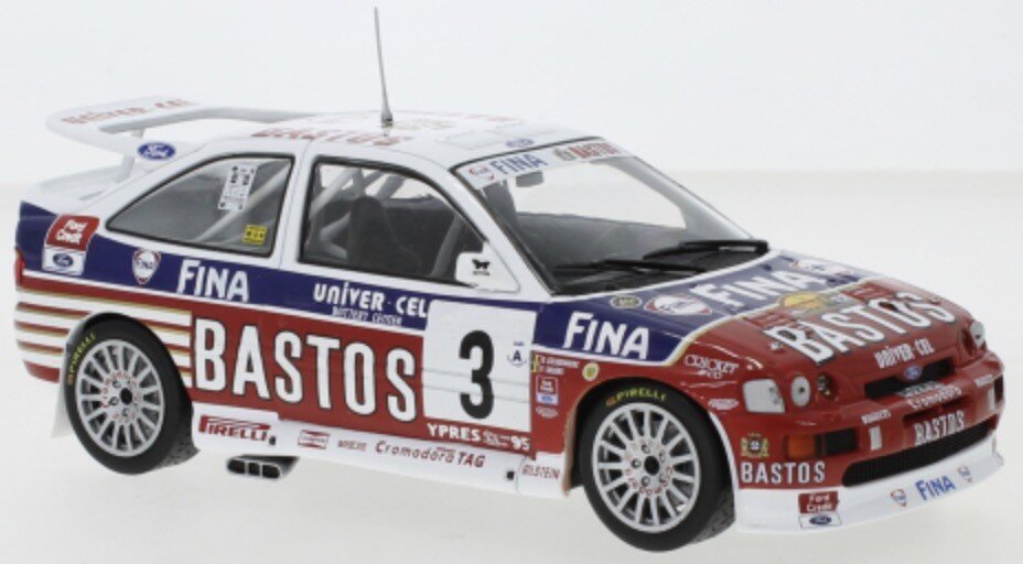 Ford ESCORT RS COSWORTH #3 SNIJERS/COLEBUNDERS 24H YPRES 1995 rød/hvid/blå 1:24