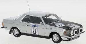 Mercedes Benz 280 CE #27 CARLSSON/BILLSTAM ACROPOLIS RALLY 1980 sølv/sort 1:43